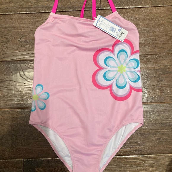 Jacadi Other - Jacadi Pink and Blue Floral Kids Swim One Piece